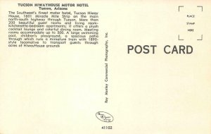 HIWAYHOUSE MOTOR HOTEL Tucson, AZ Swimming Pool Roadside c1960s Vintage Postcard