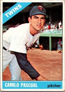 1966 Topps Baseball Card Camilo Pascual Minnesota Twins sk3033