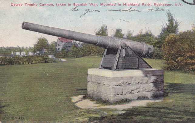 Dewey Trophy Cannon - Highland Park NY, Rochester, New York - pm 1910 - DB