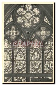 Old Postcard Paris La Sainte Chapelle High North Chapel Window The Deuteronomy