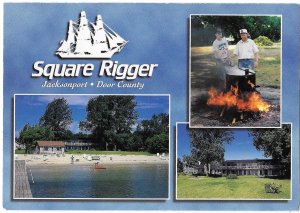 Square Rigger Jacksonport Wisconsin Motel Cottages & Beach  4 by 6