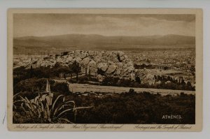 Greece - Athens. Aerial View & Temple of Theseus