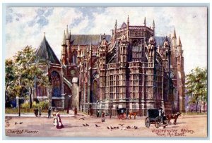 c1910's Westminster Abbey From The East London UK Oilette Tuck's Postcard