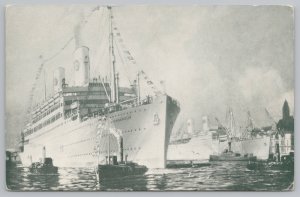 Transportation~Svenska Amerika Linien~Kingsholm Gripsholm~Vintage Postcard