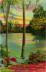 Mirror Lake Bellingrath Gardens River Mobile Alabama AL Linen Postcard G16