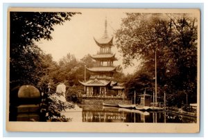 c1920's Copenhagen Denmark, The Tivoli Gardens RPPC Photo Vintage Postcard