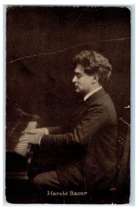 c1910 Harold Bauer Pianist Mason and Hamlin Pianos Advertising Postcard