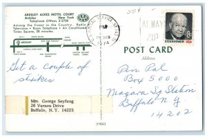 1974 Ardsley Acres Motel Court Roadside Ardsley New York NY Vintage Postcard