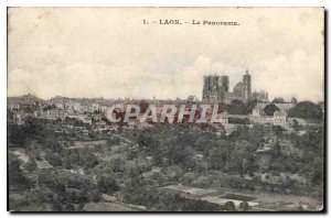 Old Postcard Laon Panorama