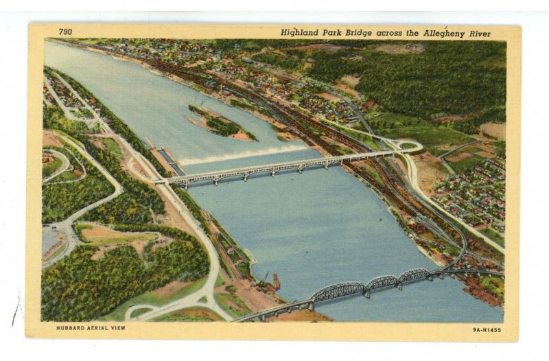 PA - Pittsburgh. Highland Park Bridge ca 1939