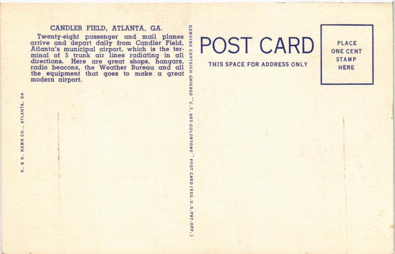 ATLANTA MUNICIPAL AIRPORT CANDLER FIELD GEORGIA