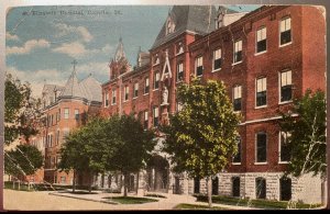 Vintage Postcard 1917 St. Elizabeth's Hospital, Danville, Illinois (IL)