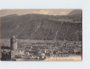 Postcard Martigny et le Mont Chemin Martigny Switzerland