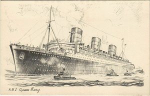 CPA ak cunard white star line r.m.s. queen mary ships (1206920) 