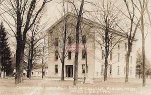 MI, Albion, Michigan, RPPC, Albion College, Commerical Bldg, 1913 PM,Blair Photo