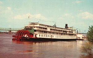 Vintage Postcard Delta Queen One Of The Steamboats Cruising Ohio & Mississippi