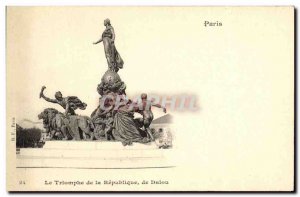 Old Postcard Paris Triumph of the Republic of Dalou