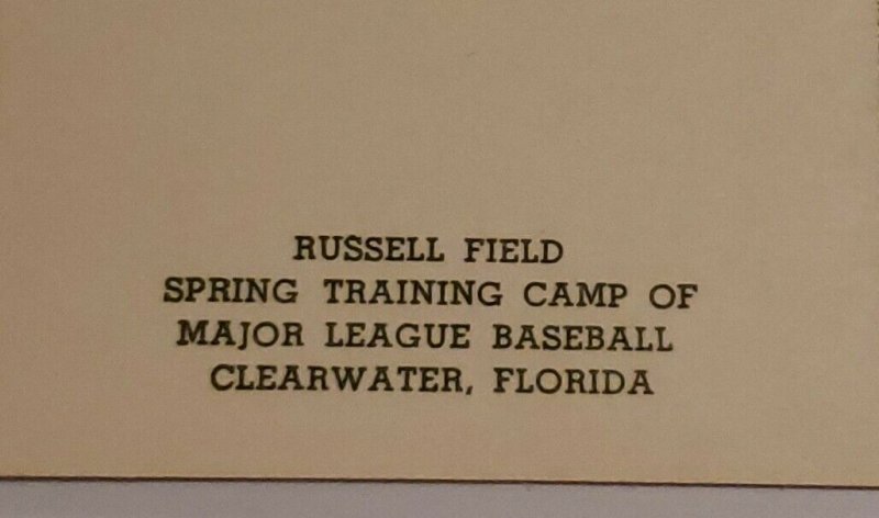 Vintage Postcard Russell Field Major League Baseball Clearwater Florida   452