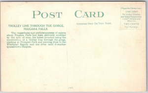 Trolley Line Through The Gorge Niagara Falls New York Whirlpool Rapids Postcard