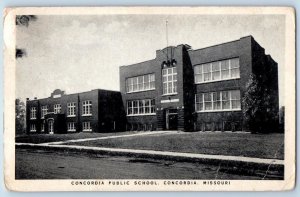 Concordia Missouri MO Postcard Concordia Public School Building 1942 Vintage