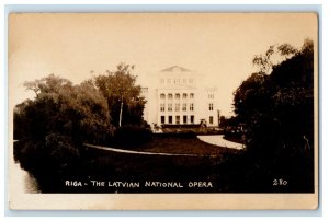 c1920's The Latvian National Opera Riga Latvia RPPC Photo Vintage Postcard 