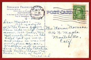 Washington, Seattle - Benjamin Franklin Hotel - [WA-174]