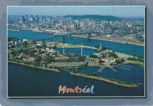 Canada Montreal Aerial View Of La Ronde And Montreal Vintage Postcard BS.08