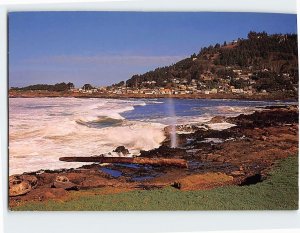 Postcard View of Yachats, from Oceanbeach Wayside State Park, Yachats, Oregon