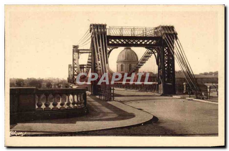 Toulouse - The Suspension Bridge over the River Garonne - Old Postcard