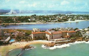 Vintage Postcard The Condado Beach Hotel San Juanico Puerto Rico Rabola Pub.