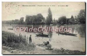 Old Postcard Mantes La Jolie Plaisirs D'Ete On The Seine
