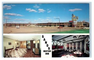 NORTH PLATTE, NE Nebraska ~ Roadside SANDS MOTOR INN c1970s Cars Postcard