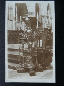 Cornwall TRURO CATHEDRAL The Lectern - Old RP Postcard