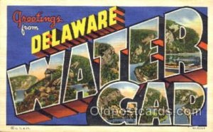 Greetings From Delaware Water Gap, USA Large Letter Town Unused close to perf...