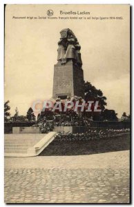 Old Postcard Laken Brussels Monument erected to inconny french Army soldier