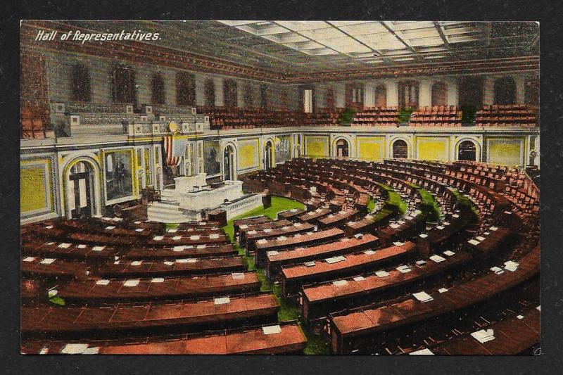 Congress Hall of Representatives Washington DC Unused c1910s