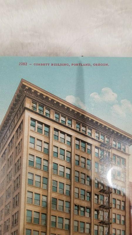 Antique Postcard, 2282 Corbett Building, Portland, Oregon