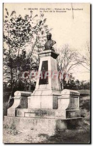 Old Postcard Statue of Paul Bouchard Beaune in the park Bouzaise