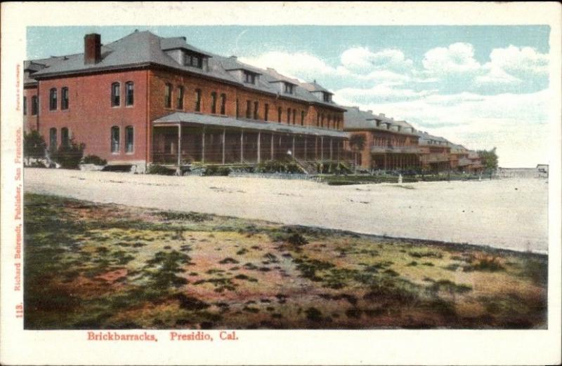 Presidio CA Brickbarracks c1910 Postcard