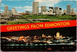 Greetings from Edmonton Alberta Canada Postcard PC352