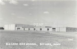 C48/ Big Lake Minnesota Mn Real Photo RPPC Postcard c50s High School Building