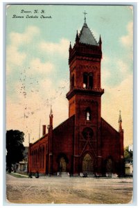 1912 Roman Catholic Church Dover New Hampshire NH Posted Antique Postcard