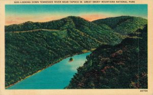 USA Looking Down Tennessee River near Tapoco in Great Smoky Mountains Park 07.02