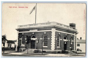 1909 Exterior View Post Office Building Baraboo Wisconsin WI Vintage Postcard