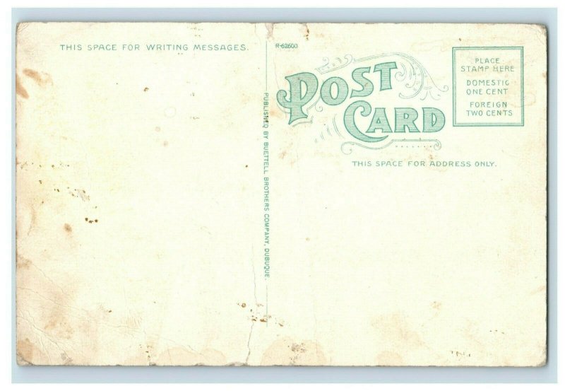 1920s Waiting Station And Loop Union Park Dubuque Iowa Vintage Postcard P79 