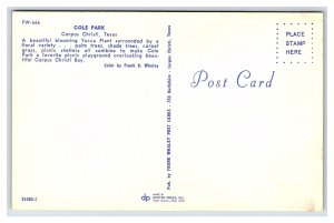 Cole Park Corpus Christi Texas Postcard