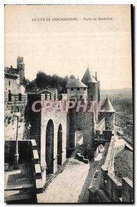 Old Postcard La Cite Carcassonne Gate Senechal