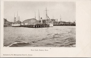 Boston MA Navy Yard Unused Metropolitan News Postcard G21