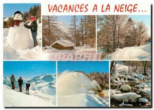 Postcard Modern Vacances Snow