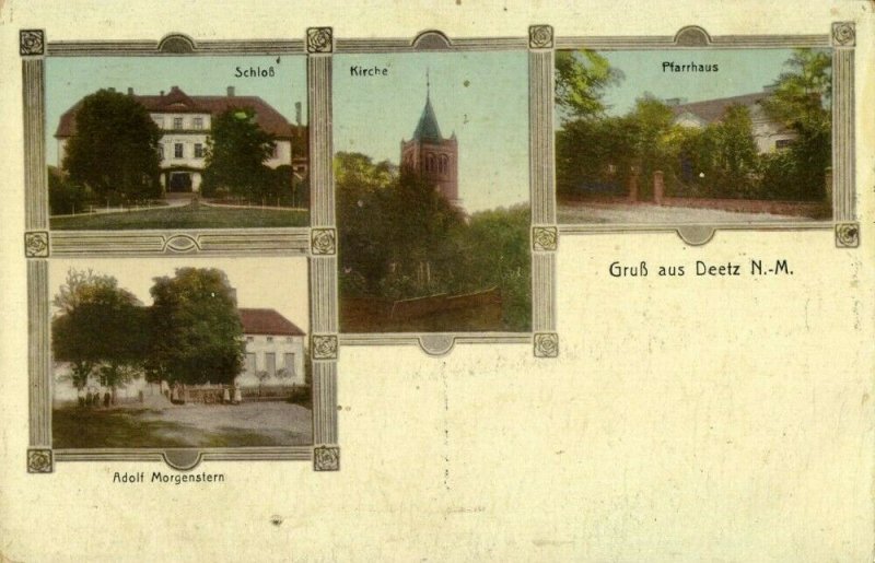 poland germany, DEETZ DZIEDZICE, Adolf Morgenstern, Kirche, Pfarrhaus (1910s)